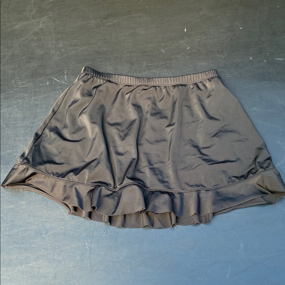 Black Ruffled Swimsuit Bottom by St John’s Bay. Women’s Size 10 Beach/Swimwear